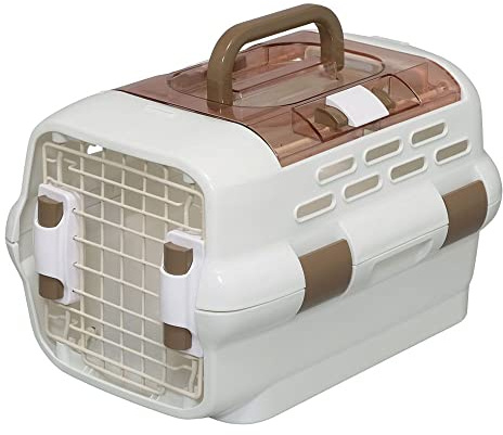 Iris Ohyama, Kiste, Korb, Plastik(PP)-Transporttasche für Katzen, L51.1 x T32.1 x H28.7 cm, PDPC-500, Weiß