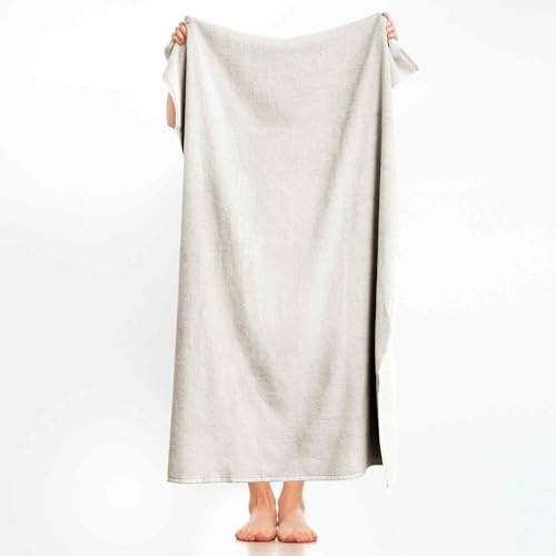 etérea Viola Handtücher - Badetuch Strandtuch aus 100% Baumwolle, OEKOTEX 100 Standard, 550 GSM, Robuste Gewebe Qualität Ohne Borte, weich und saugstark Größe 100x150 cm, Farbe Weiss