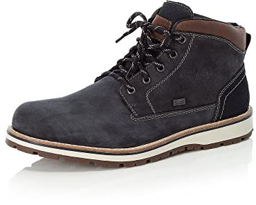 Rieker Herren Schnürstiefeletten F8410, Männer Stiefeletten, wasserabweisend, riekerTEX,Chukka Boots,schnürboots,tex,Boots,blau (16),44 EU / 9.5 UK