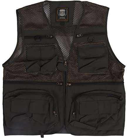 Gilet da Pesca a Mosca, Gilet da Pesca da Uomo Leggero Traspirante Panciotto ad Asciugatura, Gilet Leggero Multitasche per Lavoro, Lavoro all'aperto, Safari, Pesca, Viaggio, Foto