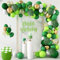 Luftballon Girlande Grün, 140PCS Ballon Girlande Dunkelgrün Weiß und Gold Ballons mit Konfetti Ballons Dschungel für Kinder jungle Geburtstag Hochzeit Party Deko
