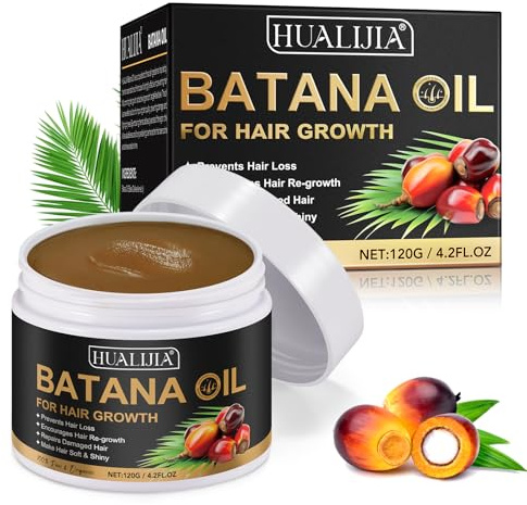 Raw Batana Oil for Hair Growth – Pure, Unrefined & Organic – Dr. Sebi Scalp & Hair Oil – Stops Hair Loss, Promotes Thicker, Fuller Hair – For Women & Men (120g/4.2 fl oz)
