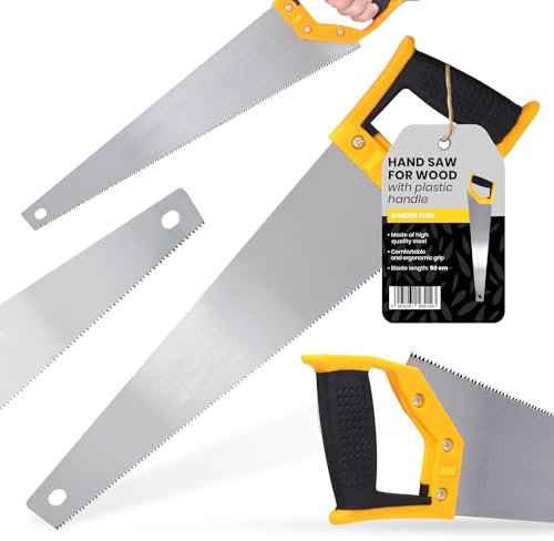 Sierra Manual Serrar Madera 500 mm Serrucho Árboles Hoja Construcción Jardín Precisión Dientes Multiusos Metal Mango Antideslizante