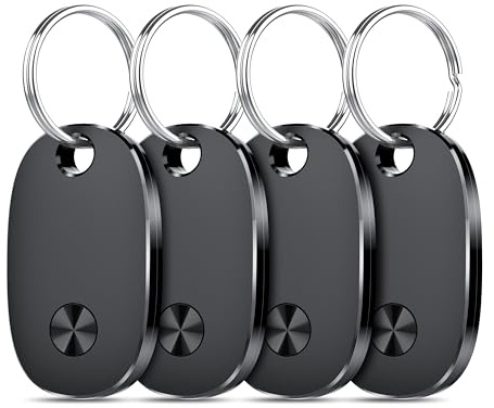Air Tracker Tag 4 Pezzi, Air Tracker Funziona con Apple Dov'è App (solo iOS), Batteria Sostituibile Trova Oggetti,2 anni Utilizzabile Localizzatore Chiavi per Bagagli/Valigie/Portafogli [weTag Pro]