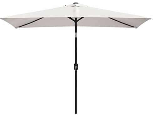 vidaXL Sonnenschirm 200x300cm Sandweiß Strandschirm Ampelschirm Gartenschirm