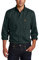 Wrangler Men's Logger Twill Long Sleeve Workshirt SHIRT, Forest Green, L