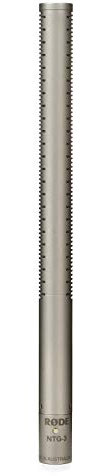 RØDE NTG3 Satin-Nickel Precision Supercardioid RF-Bias Condenser Shotgun Microphone for Location Recording, Foley and Voice Overs