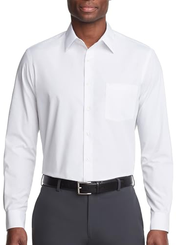 Van Heusen Poplin Solid Skjorta herr, normal passform