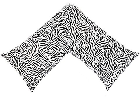 TAOSON Silky Soft Satin Soild Envelope Style V Shaped/Tri/Boomerang Pillow Cover Pillowcase Pillow Protector Cushion Cover Non Zippered Only Cover No Insert (Zebra)