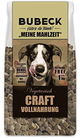 BUBECK | getreidefreies Trockenfutter | Verschiedene Sorten | Premium Trockenfutter für ausgewachsene Hunde Aller Rassen (Vegetarisch, 1 Kg)