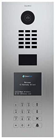 DoorBird V2 D21DKV-Portier vidéo Multi-utilisateurs D21DKV IP-Video-Türsprechanlage für mehrere Mieter, Edelstahl, VISIOPHONE SANS Support