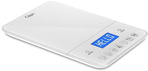 Ozeri Touch III 22 lbs (10 kg) Digital Kitchen Scale, in Tempered Glass