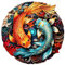 PRSTENLY Holzpuzzle Erwachsene, Yin Yang Fisch Holzpuzzle für Erwachsene, Holz Puzzle Erwachsen, Unregelmäßige Einzigartige Tierform Holzpuzzle Für Erwachsene Kinder Geschenk-34 * 33.6cm 275 Teile