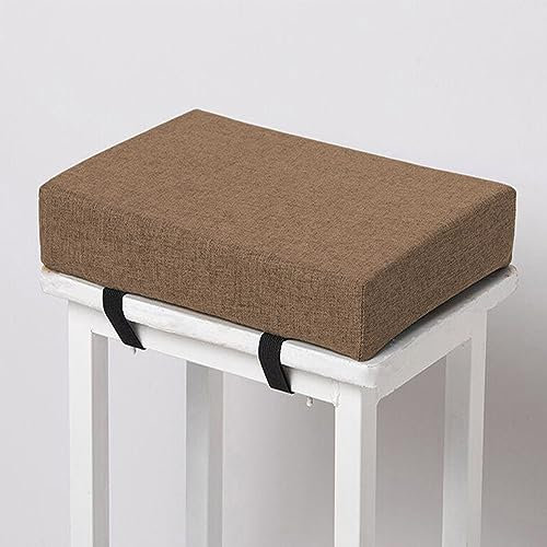 Waigg Kii Stuhl Sitzkissen rutschfest Esszimmerstuhl Pads Kissen, Lange Stuhl Stuhl Hocker Sitzkissen waschbar Stuhl Pads für Haus Garten Büro (30x40x5cm,Braun)