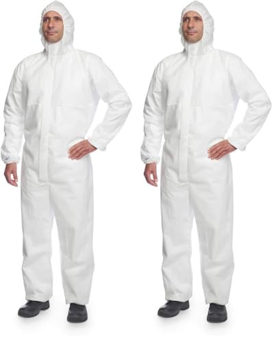 DuPont ProShield 20 Combinaison de protection à capuche catégorie III, type 5 et 6 Blanc Taille XXXL (Lot de 2)
