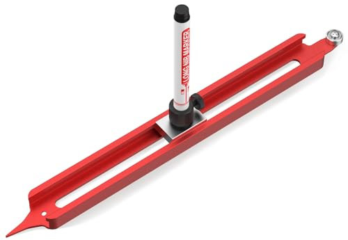 IXTIX Konturenlehre, Einstellbarer Konturmesser, Aluminium Konturmarkierungswerkzeug mit Marker, multifunktionales Konturmessgerät für Bodenbeläge, Teppiche, Fliesen