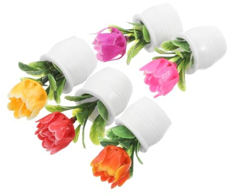 ERINGOGO 5pièces Miniature Plantes Artificielles De Décorations De Jardin Féérique Accessoires De Maison De Poupée Plantes Paysage Décoration Élégante pour Intérieur Et Extérieur