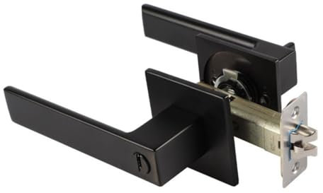 Tofficu Serrure De Porte Intérieure Verrouillage De Sécurité Pour Chambre Et Salle De Bain Noir