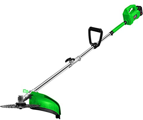 Tagliaerba Portatile a Batteria per Esterni, Piccolo, Ricaricabile, per Erba, Giardino, Multifunzionale, Motore brushless ad Alta Potenza, Batteria*2, Verde