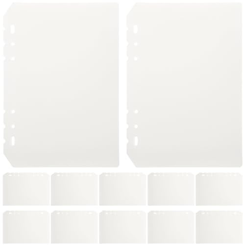 TOMETURE 12 Intercalaires A5 en Pp Transparent Mat, 6 Trous, Séparateurs pour Classeur à Feuilles Mobiles, Onglets Pratiques pour Cahier, Fournitures de Bureau, Usage Scolaire