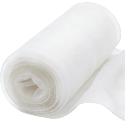 Tyll per meter, organzatyg, tylltyg, rulle 30 cm x 92 m, högkvalitativt tyll för bröllopsdekoration, tutu-kjolar, festdekoration och hantverksprojekt (vitt)