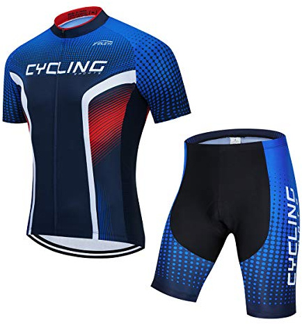 weimostar sport herr cykling jersey haklapp shorts svart set cykelkläder kortärmad A67 Chest 40.2-42.5=Tag XL