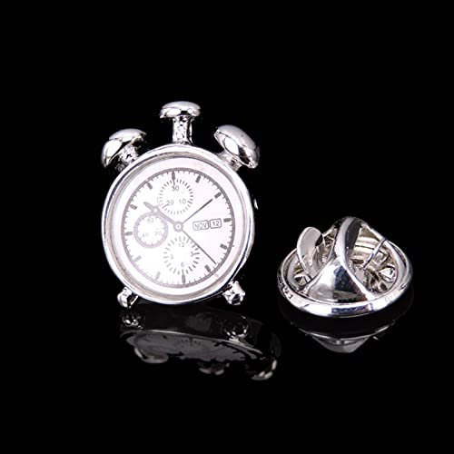 HCMA Personalidad de los Hombres Broche Pin de Solapa Nuevo Pin de Solapa Reloj Despertador Reloj Broche Traje de Boda para Hombres Camisa Bufanda Accesorios