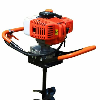 Trivella a benzina a 2 tempi, trivella a benzina, trivella con trapano da 2,4 ps, set 52 Cc + 3 nuovi trapani da terra extra forti kit di punte professionali per trapano a forma di chiocciolatore