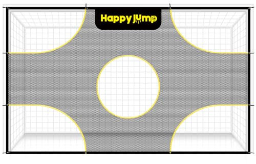 Happy Jump Fußballtor-Zielnetz, Zielblatt für Kinder im Hinterhof, Training, Übung von Schuss- und Passgenauigkeit-6'x4'