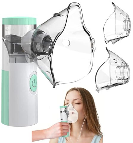 FONCBEIN Nebulizador Portatil, Aerosoles Nebulizador Bebe Niños Adultos Ruido Bajo Inhalador de vapor Silencioso para Hogar y Viajes