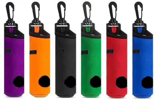 Anlising 6PCS Bolsa de Transporte de Pelotas de Golf, Bolsa de Transporte para Pelotas de Golf, Bolsa para Pelotas de Golf, para Bolsos de Cinturón, Regalos de Golf, Accesorios de Reemplazo(6 Colores)