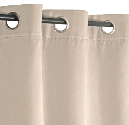 Atout Ciel Rideau Thermique doublé Polaire Ton sur Ton à œillets 140x240cm prêt a Poser, Taupe