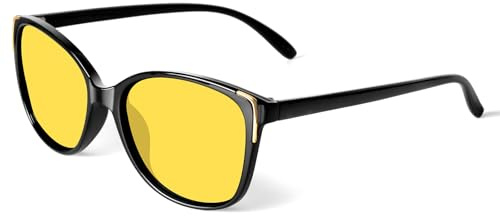 Face Shadow Lunettes Jaune Conduite de Nuit Femme Homme, Polarisées, anti Eblouissement de Vision Nocturne pour Conduire, Ultra Léger