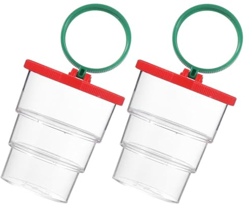 ERINGOGO 2 Cajas de Observación de Insectos Lupa para Niños, Diseño Plegable Portátil, Material Seguro y Duradero, Adecuado para Actividades al Aire Libre y Científicos Educativos