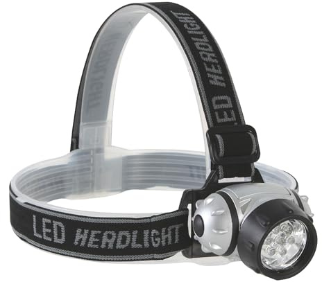 Perel EHL12 Lampe frontale à 7 LEDs ultra lumineuses Blanc, Medium
