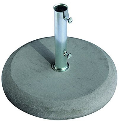 Base Per Ombrellone In Cemento Fornita Con Tubo Zincato Ø 5,2 Cm. Peso 35 Kg. Senza Maniglie. Spessore 7 Cm.
