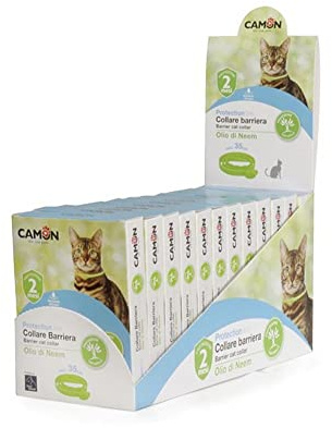 Camon Collare Barriera all'Olio di Neem per Gatti 3 Confezioni Linea Protection Protezione da Insetti e Parassiti