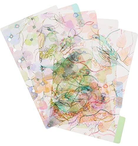 EXCEART Lot De 2 Ensembles De Séparateurs De Classeur Colorés A5 Avec 6 Trous Pour Organisation Bureau Et Maison Onglets Colorés Pour Classement Rapide Et Indexation Facile