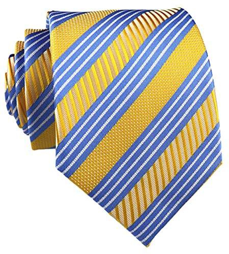 Rosiika Men's Modern Striped Plaid Patterned Formal Ties College Daily Woven Wedding Neckties