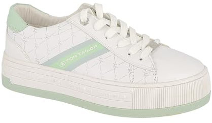 TOM TAILOR Damen 5391304 Sneaker, White Mint, 38 EU