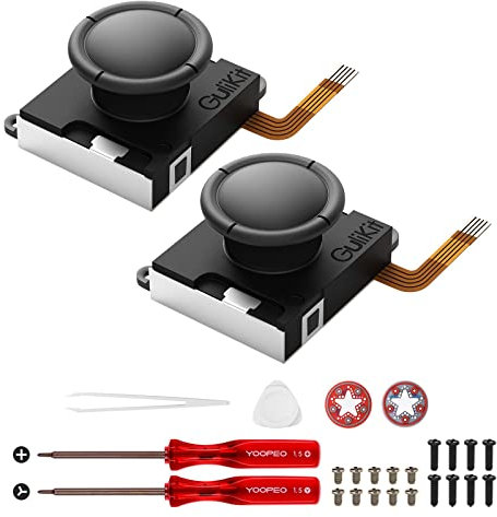 AKNES GuliKit JoyCon Joystick, Hall Effect Joystick Reparaturset, Joy Con Repair Kit Ersatzteile für Switch/Switch OLED/Switch Lite, No Drift (1 Pair)