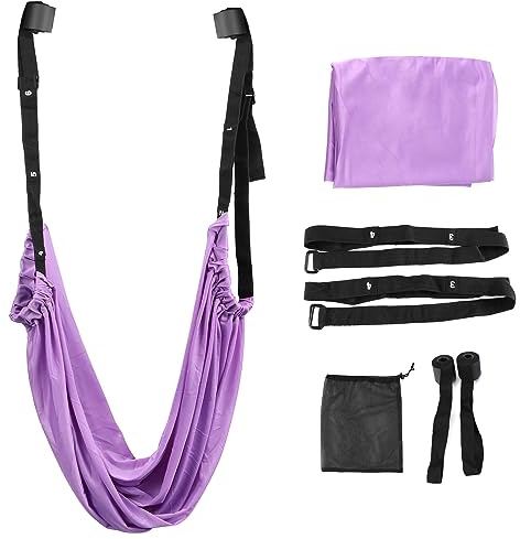 JSMTKJ Aerial Yoga Hammock - Anti-Gravity Swing Set for Ballet, Pilates, Gymnastics with Nylon Sling - Trapeze Swing for Flexibility Training