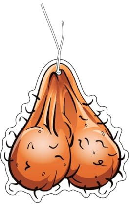 2x Hodensack Eier Duftbaum Lustig Funny meme Motiv, Auto Duftspender, Duftbaum Auto tuning, car air freshener, Duftanhänger Auto, Duftbaum Set Auto …