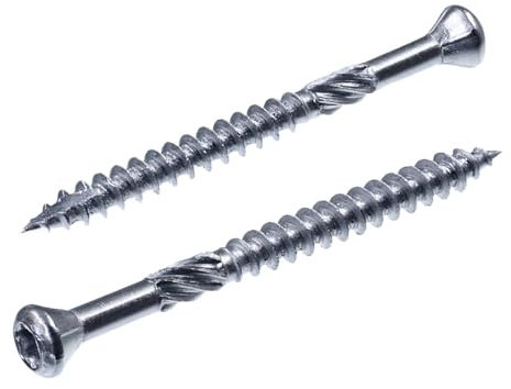 SECCARO Tornillo para madera con punta de corte y muesca de corte, 4 x 50 mm, acero inoxidable C1, 200 unidades