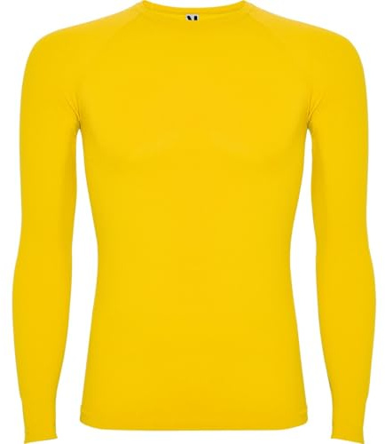 ROLY Camiseta Termica Unisex Prime 0365, Camiseta termica Hombre, Camiseta termica Mujer, Camiseta Interior, Camiseta Manga Larga (FR/ES, Letras, XL, XXL, Regular, Regular, Amarillo 03)