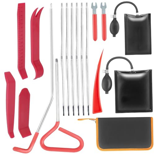 Car Lockout Kit, Car Tool Kit, 1 Set Complete Professional Lockout, Portable Vehicle Set with Carring Bag for Vehicle Maintenance and Repair, Unlock