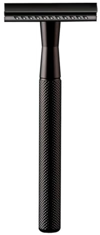 IPNSDON 1PCS Double Edge Safety Razor Reusable Stainless Wet Shaving for Men Women Beard Bikini Armpit Leg Hair Removal Matte Black