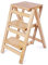 Step Stool Folding 3 Tier Wood Ladder Portable Step Ladder Chair Bench Seat Flower Stand Utility Home Kitchen Plant Stand