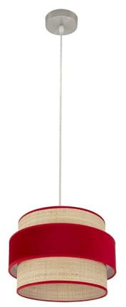Colgante - luminaria colgante con base E27, diseño en níquel y natural, dimensiones 30x30 cm, ideal para decoración moderna y funcional.
