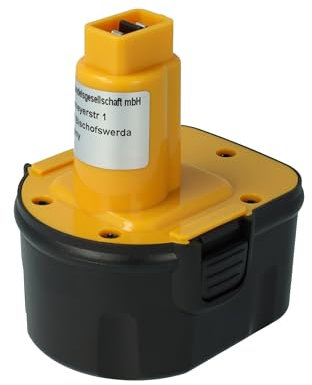 vhbw 1x Akku kompatibel mit Black & Decker CD12CB, CD12CBK, CD12CAB, CD12CAH, CD120GK2, CD12C, CD12CA Werkzeug (2000 mAh, NiMH, 12 V)